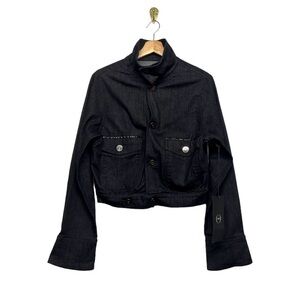 NWT STROM Oryx Eisenhower Jacket Black Rinse M/L